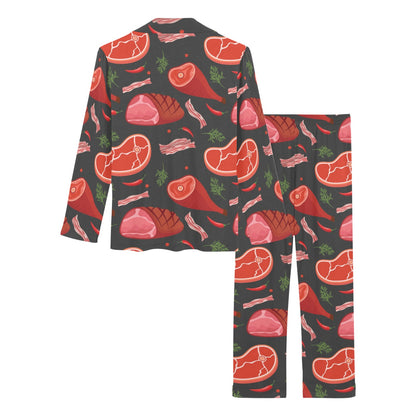 Meat Pattern Print Design 03 Women's Long Pajama Set