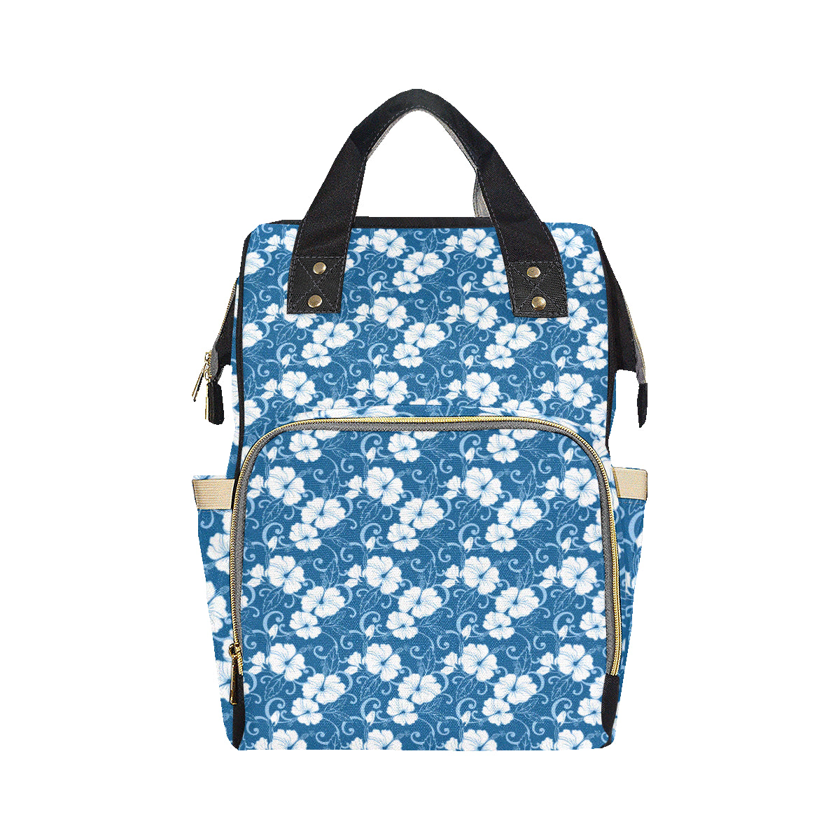 Hibiscus Pattern Print Design HB03 Diaper Bag Backpack