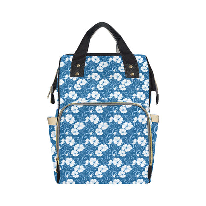 Hibiscus Pattern Print Design HB03 Diaper Bag Backpack