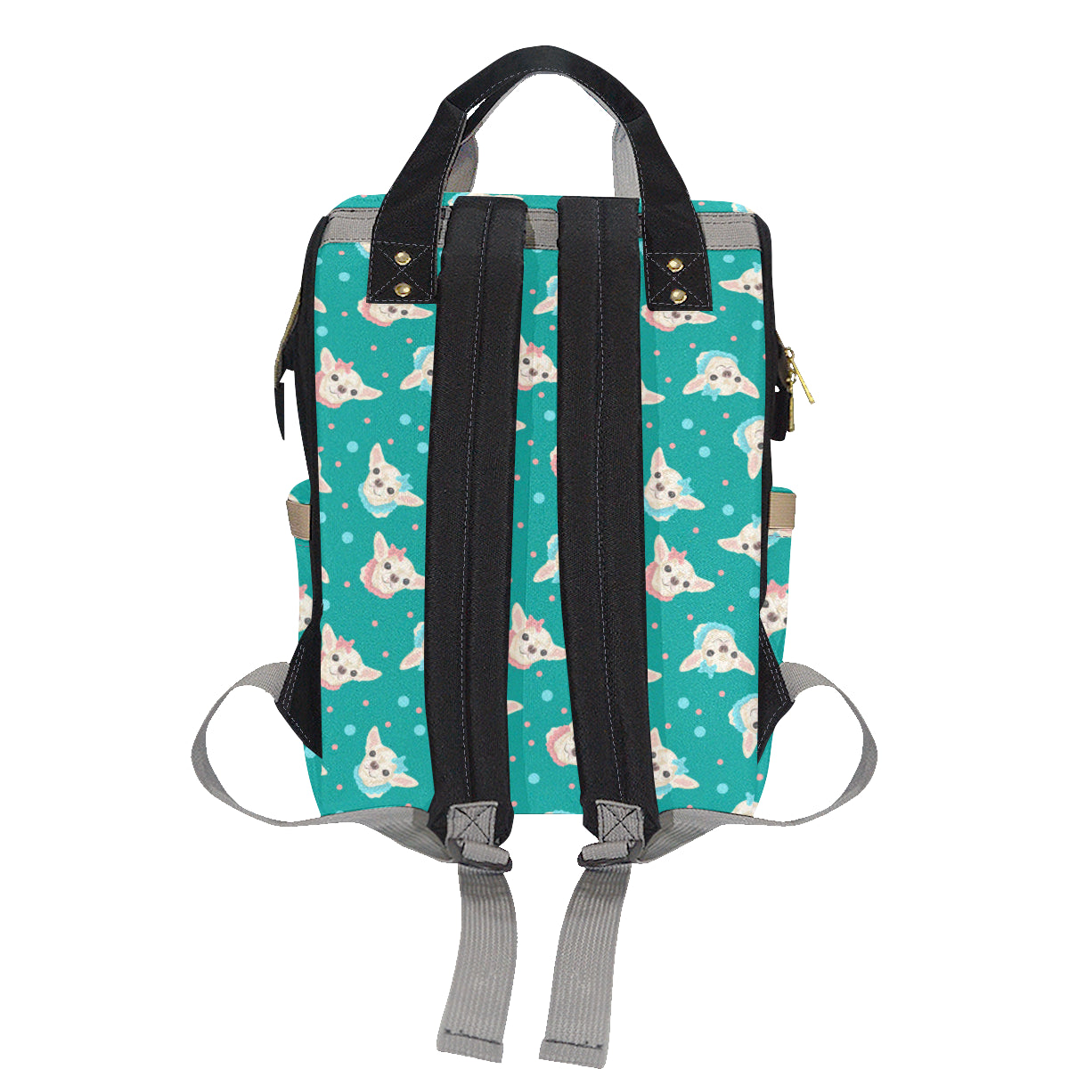 Chihuahua Polka Dot Pattern Diaper Bag Backpack