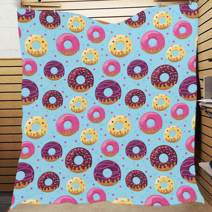Donut Pattern Print Design DN07 Premium Quilt