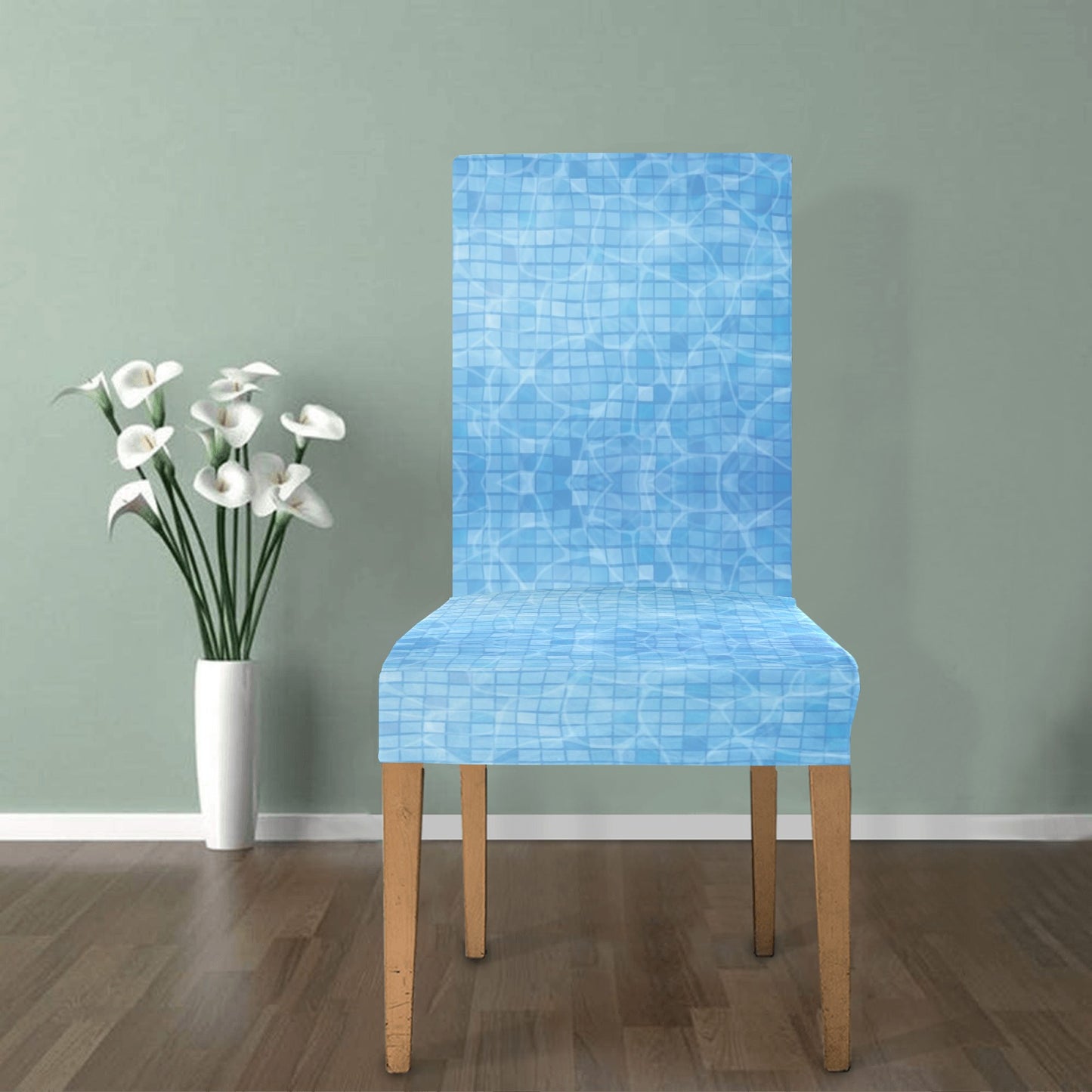 Swimming Pool Print Design LKS302 Dining Chair Slipcover