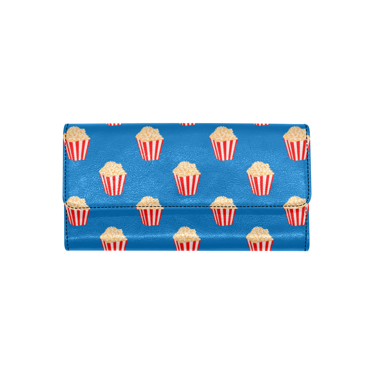 Popcorn Pattern Print Design A04 Women's Trifold Wallet
