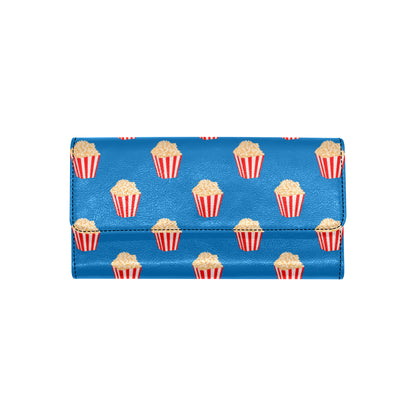 Popcorn Pattern Print Design A04 Women's Trifold Wallet