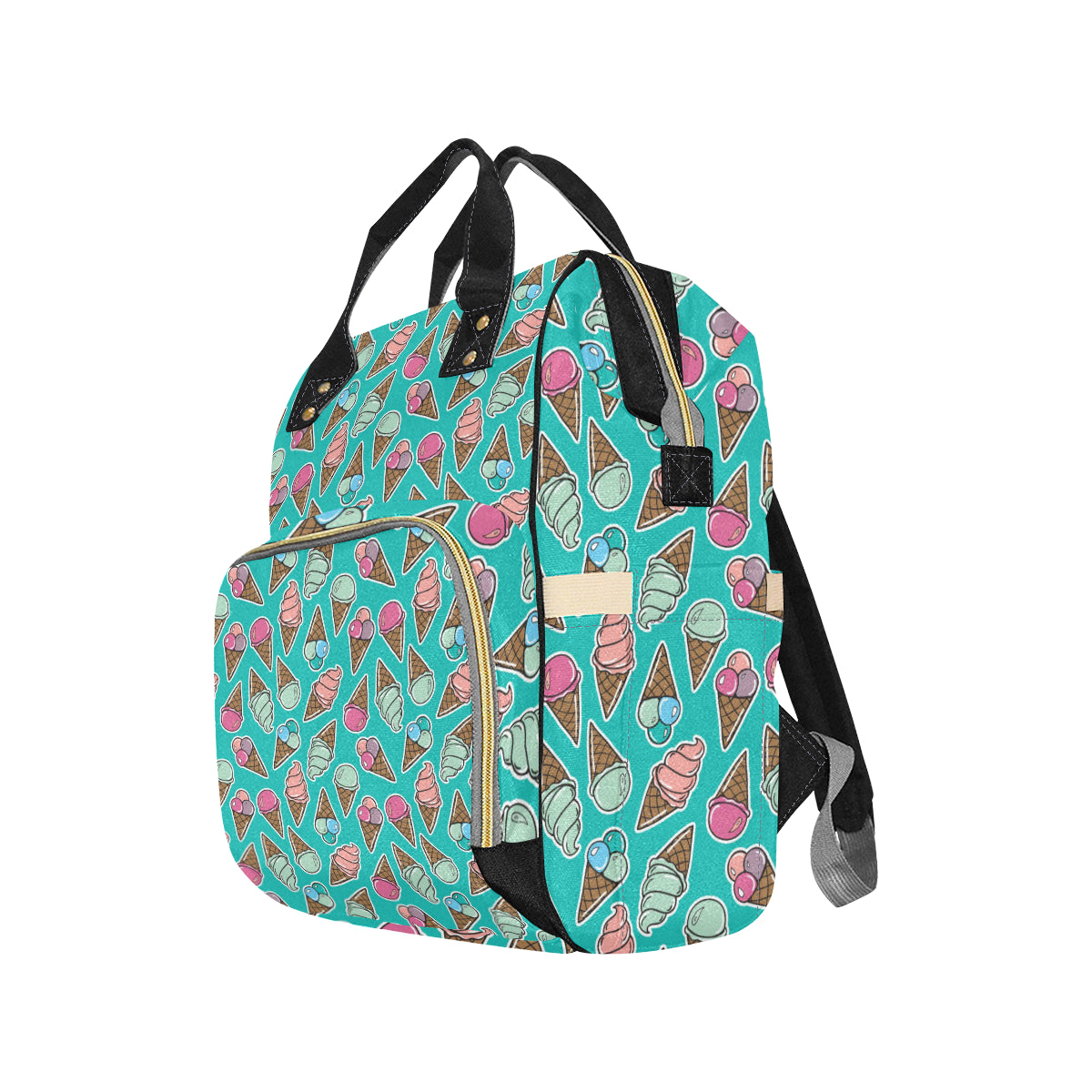 Ice Cream Pattern Print Design IC01 Diaper Bag Backpack