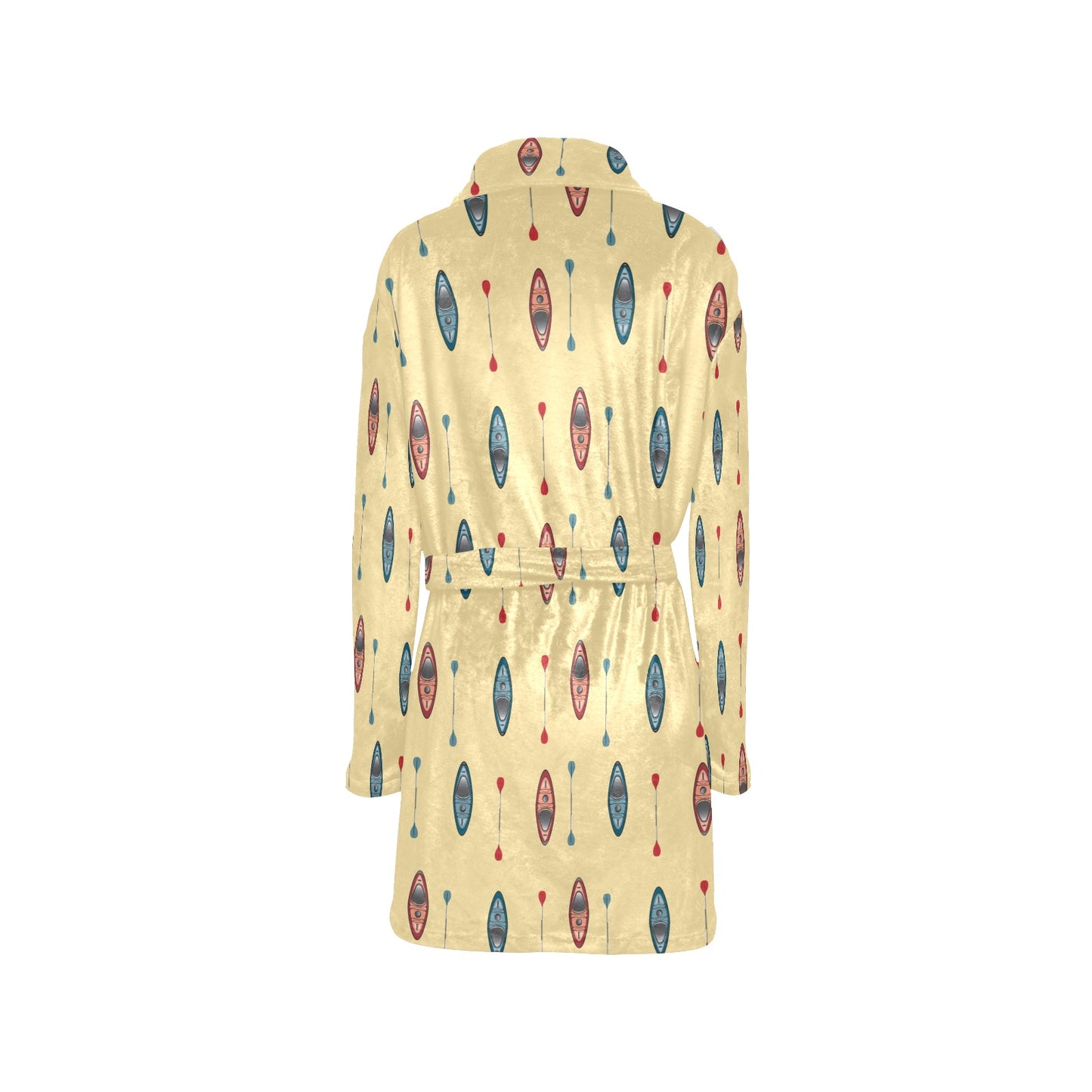 Kayak Pattern Print Design 02 Women's Fleece Robe