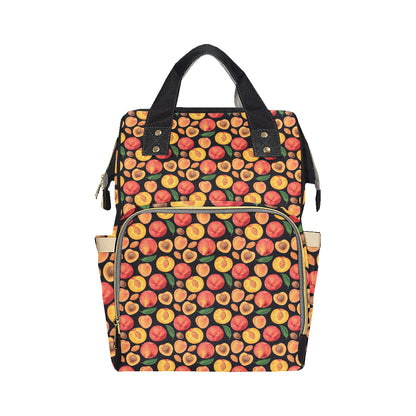 Peach Pattern Print Design A02 Diaper Bag Backpack