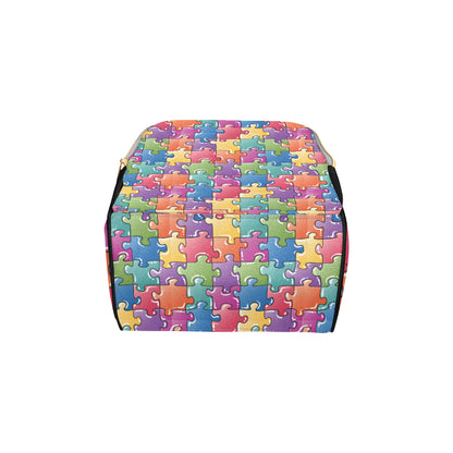 Puzzle Pattern Print Design A05 Diaper Bag Backpack