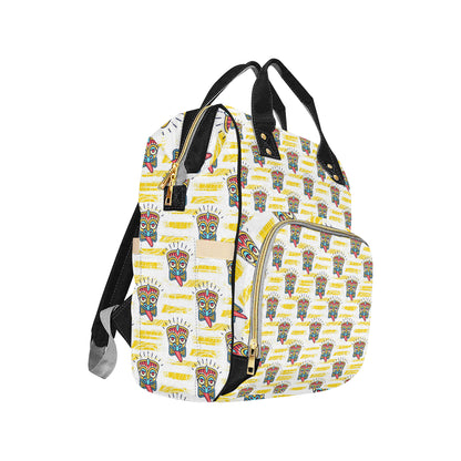 Tiki Smile Mask Print Pattern Diaper Bag Backpack