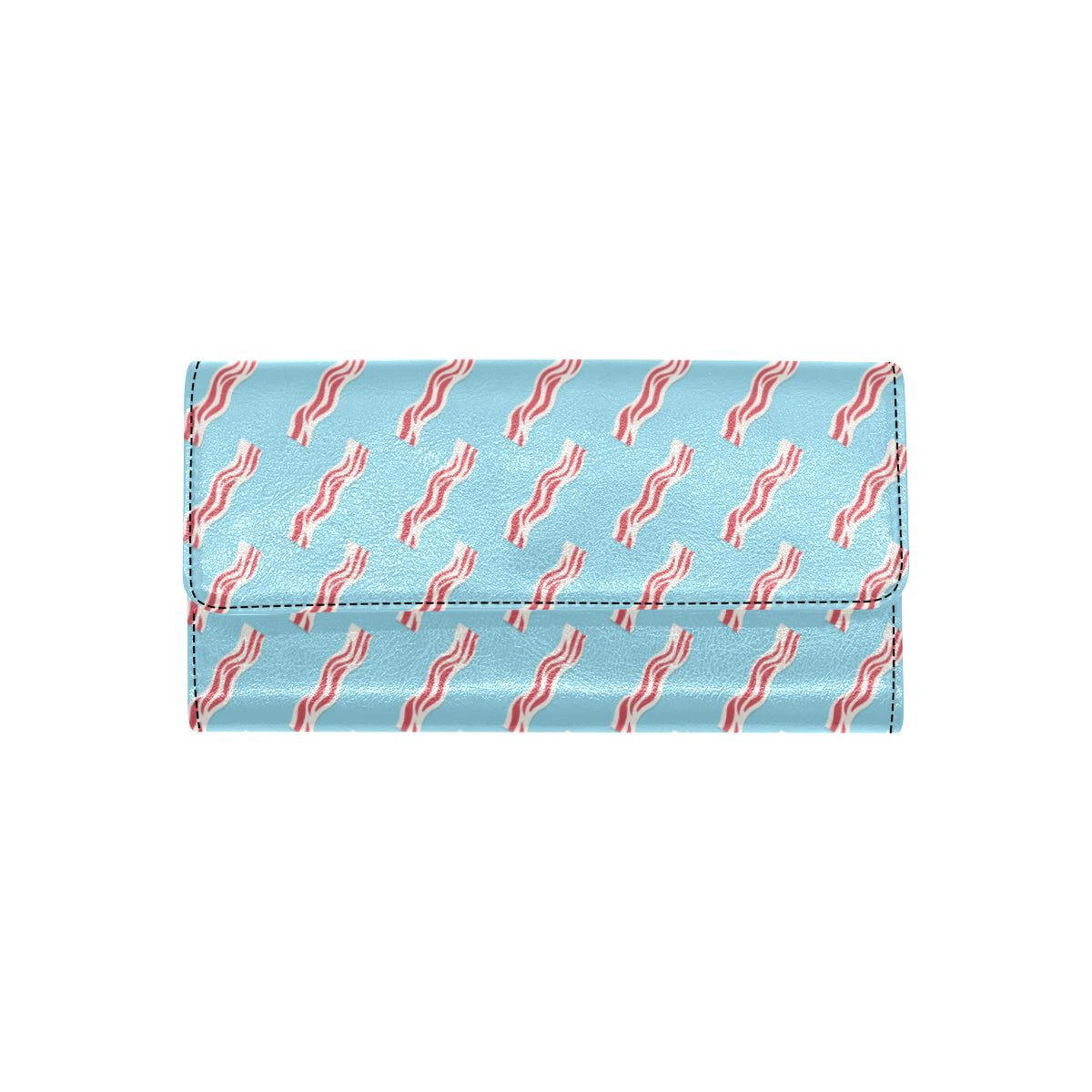 Bacon Pattern Print Design 03 Women's Trifold Wallet