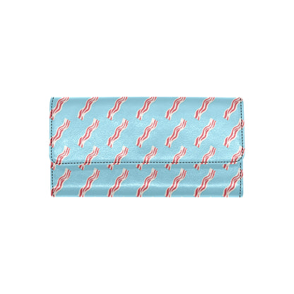 Bacon Pattern Print Design 03 Women's Trifold Wallet