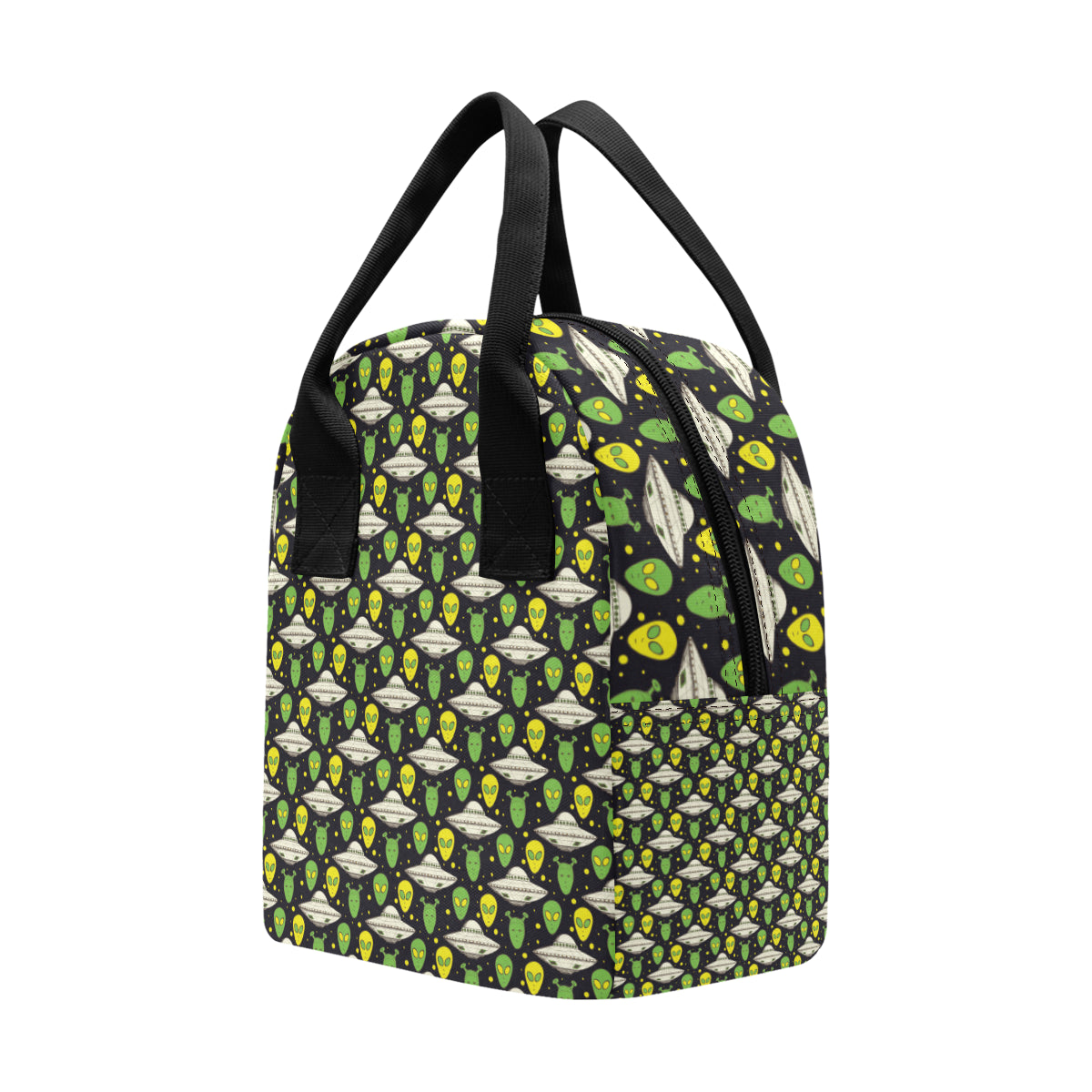 Alien UFO Pattern Insulated Lunch Bag