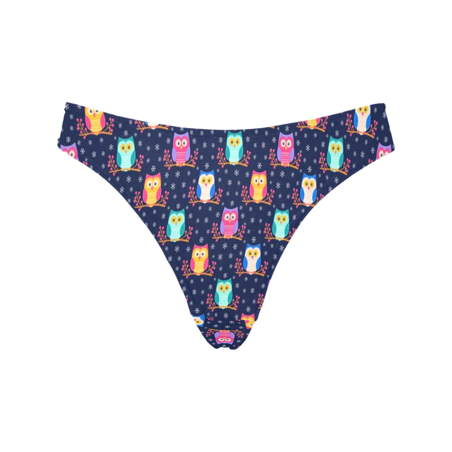 Owl Cute Themed Design Print Women's Thongs