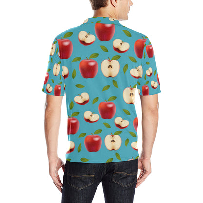Apple Pattern Print Design AP012 Men Polo Shirt
