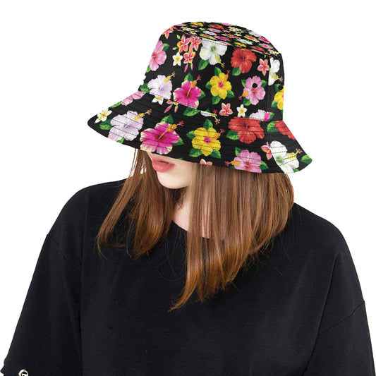 Hibiscus Pattern Print Design HB025 Unisex Bucket Hat