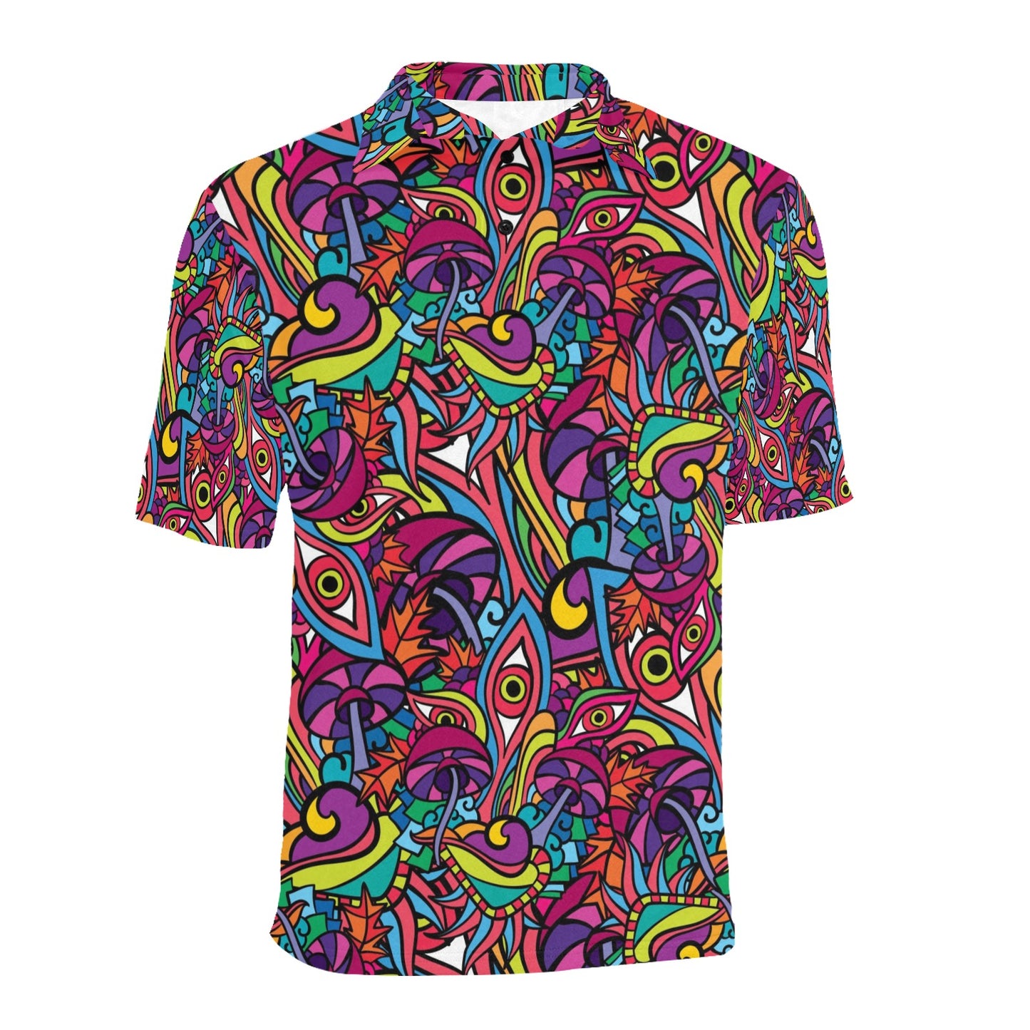 Trippy Print Design LKS302 Men Polo Shirt