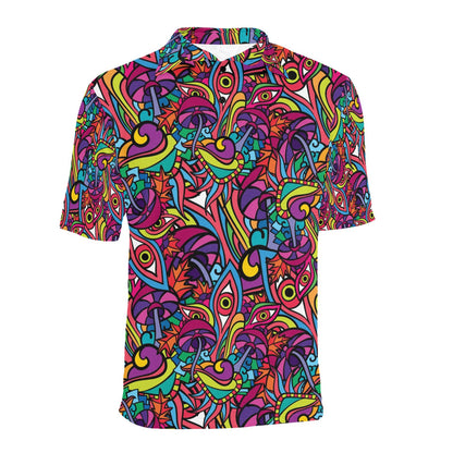 Trippy Print Design LKS302 Men Polo Shirt