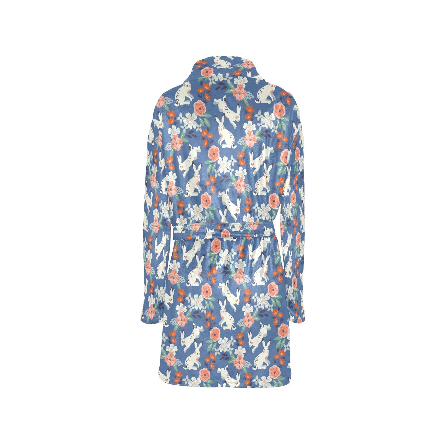Bunny Pattern Print Design 07 Women's Fleece Robe