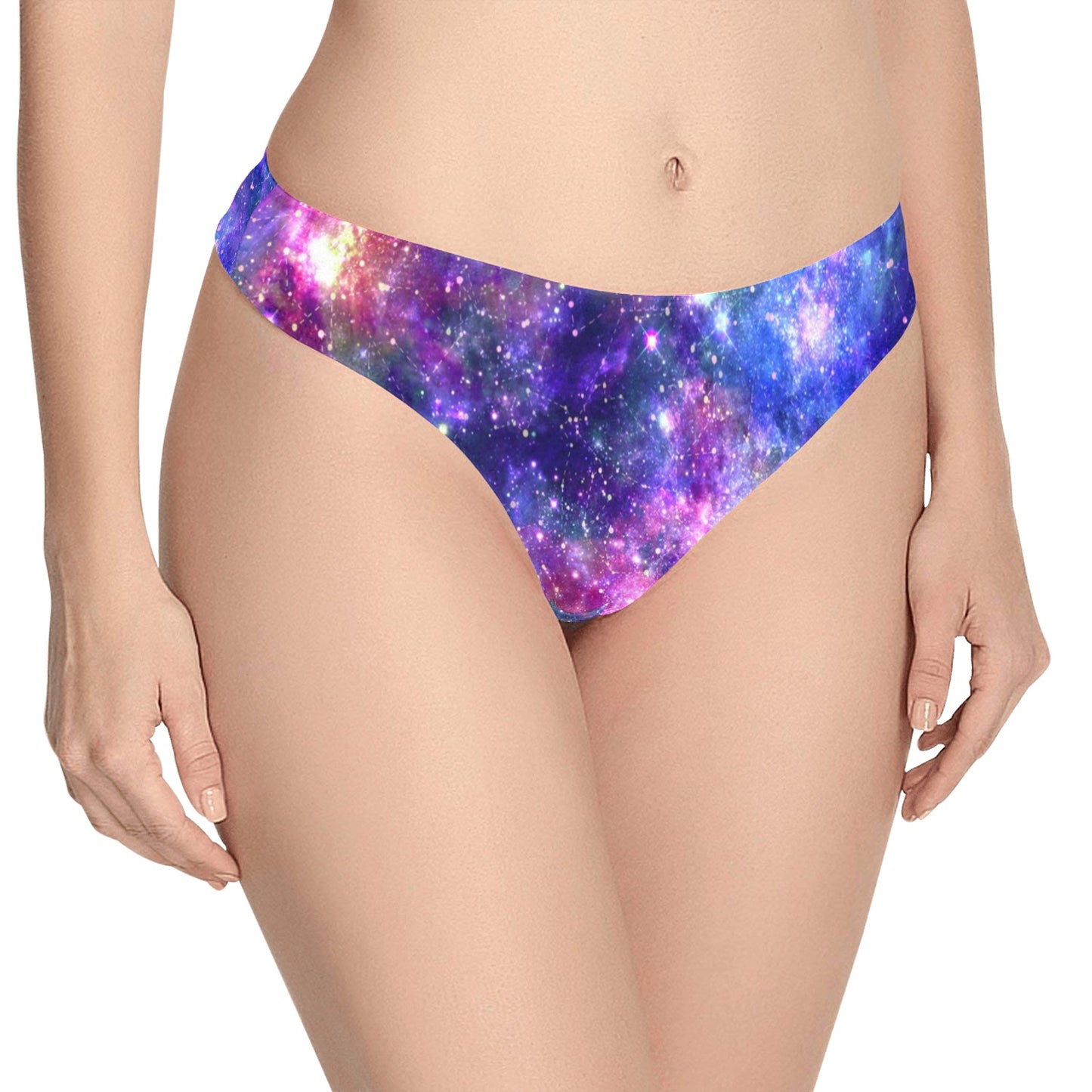 Galaxy Night Stardust Space Print Women's Thongs