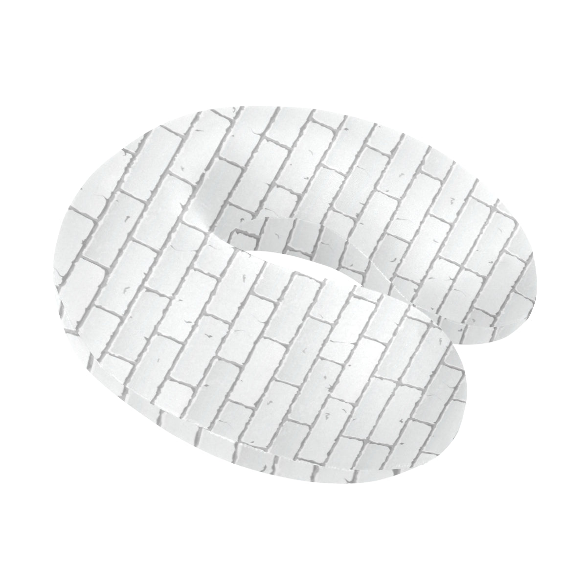 Brick White Pattern Print Design 03 U-Shaped Travel Neck Pillow