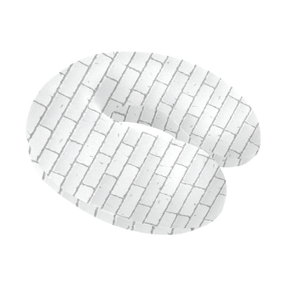 Brick White Pattern Print Design 03 U-Shaped Travel Neck Pillow