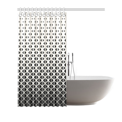 Geometric Black White Pattern Print Design 03 Shower Curtain