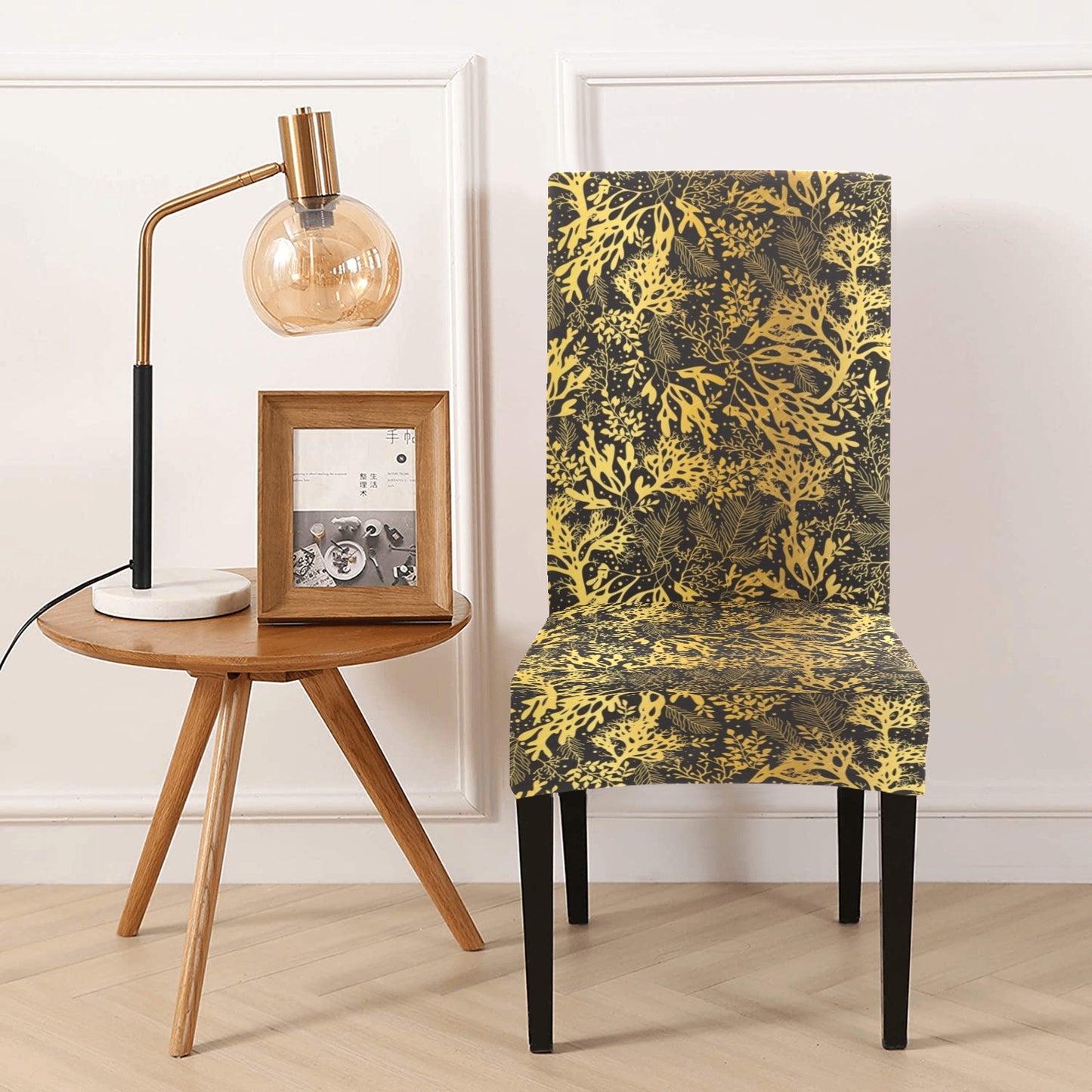 Seaweed Print Design LKS303 Dining Chair Slipcover