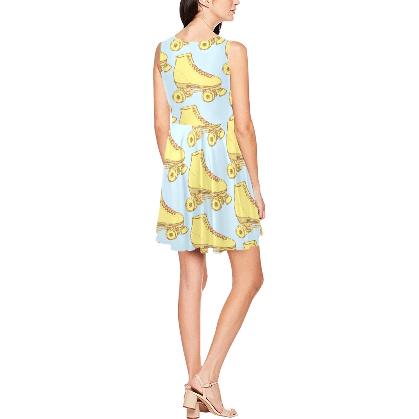 Roller skate Pattern Print Design A03 Sleeveless Dress
