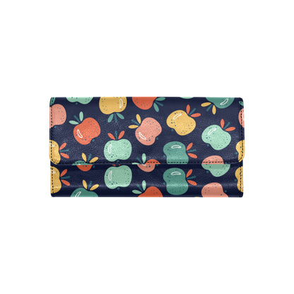 Apple Pattern Print Design AP09 Women's Trifold Wallet