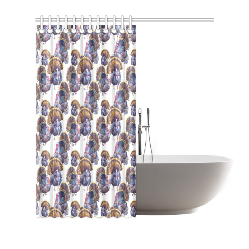 Turkey Pattern Print Design 01 Shower Curtain
