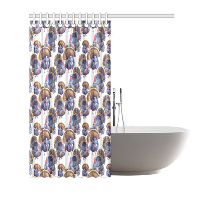 Turkey Pattern Print Design 01 Shower Curtain