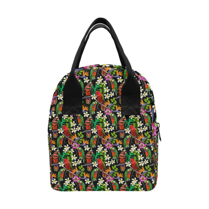 Parrot Design Print Insulated Lunch Bag