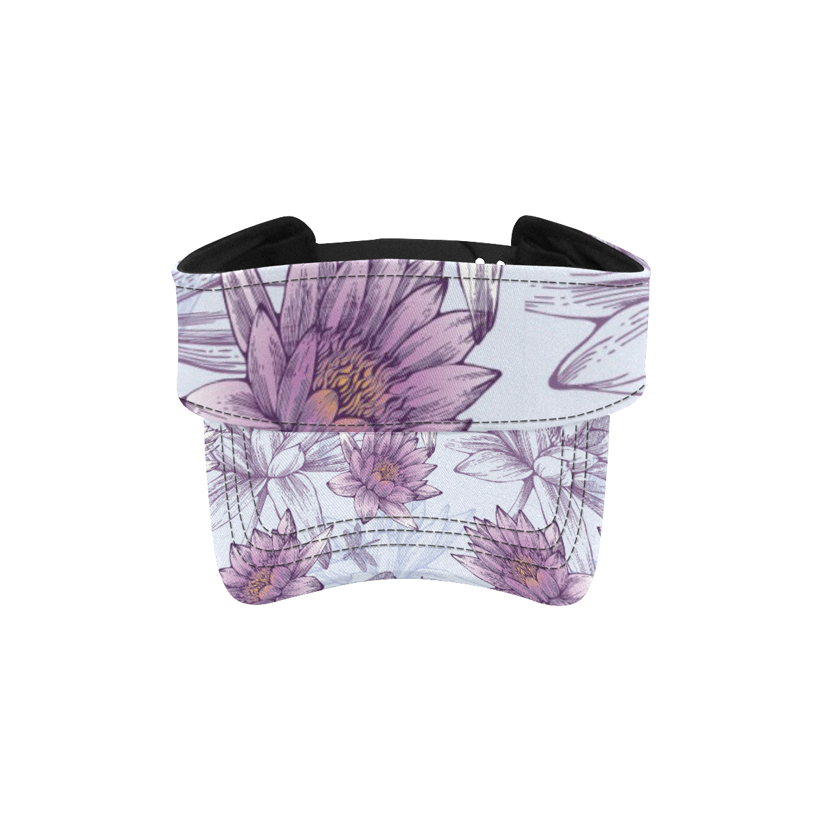 Water Lily Pattern Print Design WL01 Unisex Sun Visor