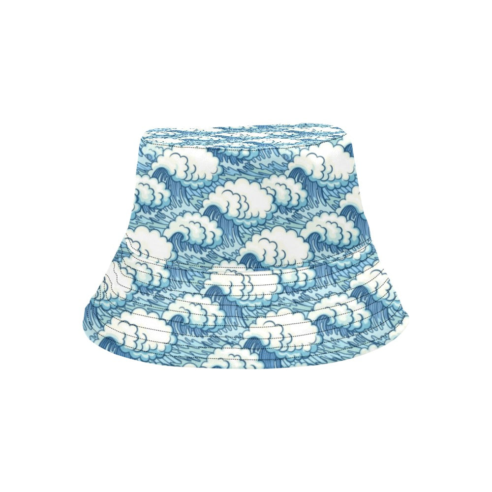 Wave Japan Style Print Design LKS304 Unisex Bucket Hat