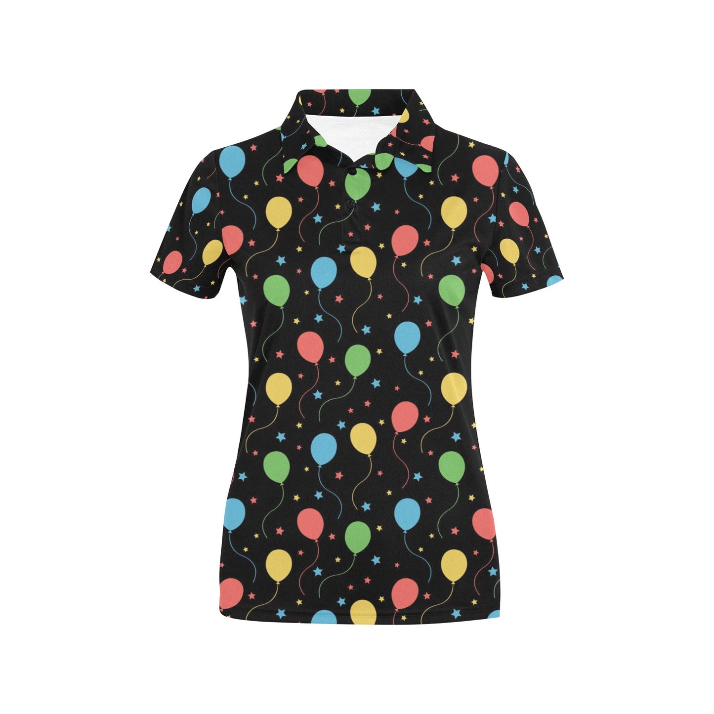 Ballon Colorful Pattern Print Design 04 Women's Polo Shirt