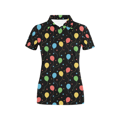 Ballon Colorful Pattern Print Design 04 Women's Polo Shirt