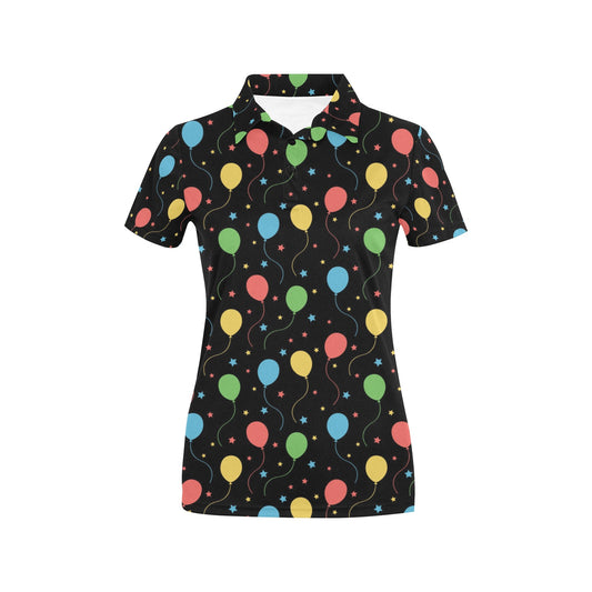 Ballon Colorful Pattern Print Design 04 Women's Polo Shirt