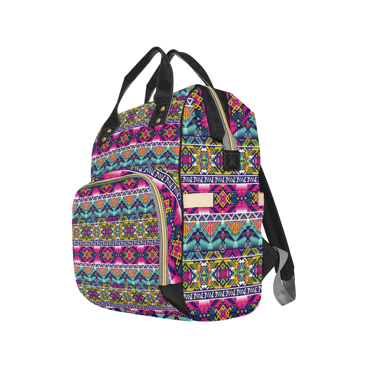 Indian Navajo Color Themed Design Print Diaper Bag Backpack