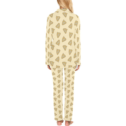Poop Emoji Pattern Print Design A02 Women's Long Pajama Set