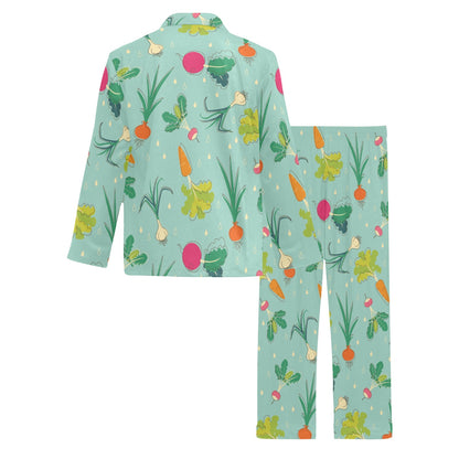 Radish Pattern Print Design A01 Men's Long Pajama Set