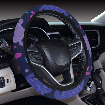 Sea Turtle Print Design LKS309 Steering Wheel Cover with Elastic Edge