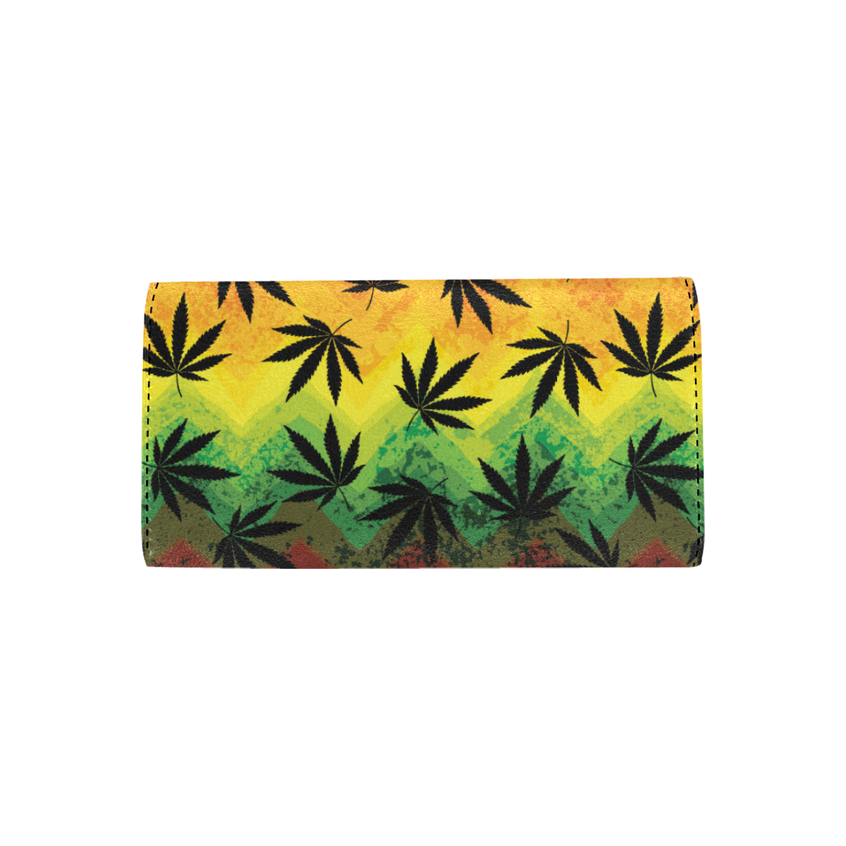 Rasta Pattern Print Design A02 Women's Trifold Wallet