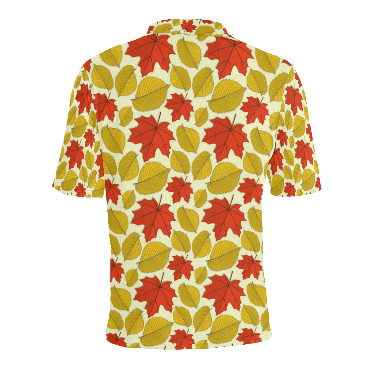 Elm Maple Leave Print Pattern Men Polo Shirt