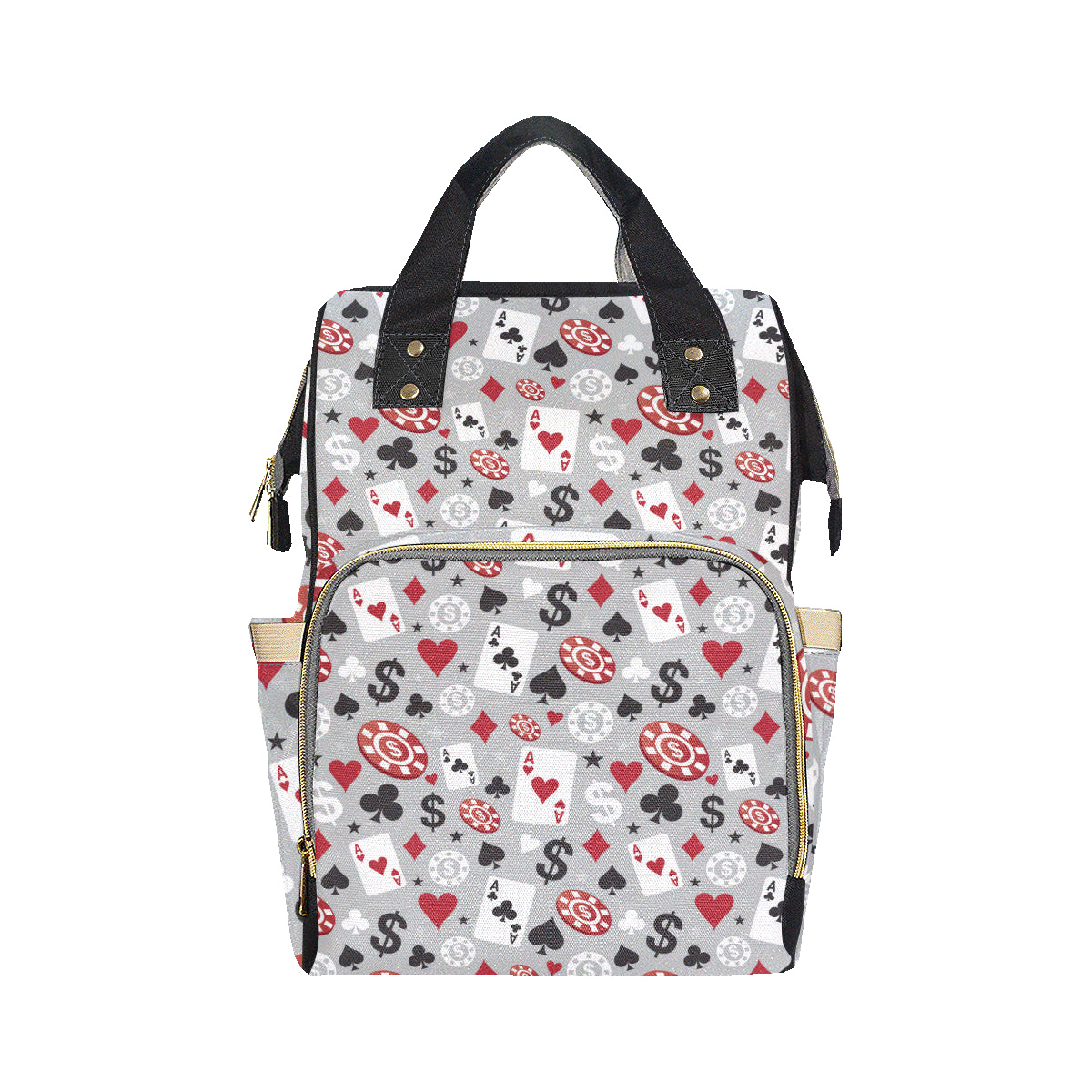 Casino Pattern Print Design 01 Diaper Bag Backpack