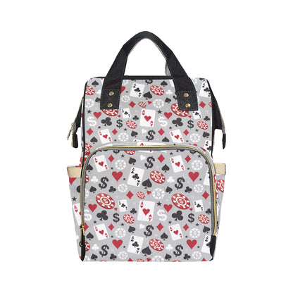 Casino Pattern Print Design 01 Diaper Bag Backpack