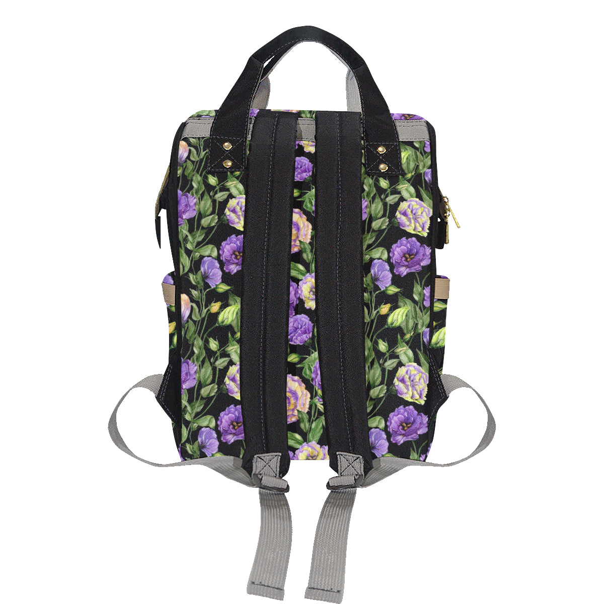Lisianthus Pattern Print Design LT02 Diaper Bag Backpack