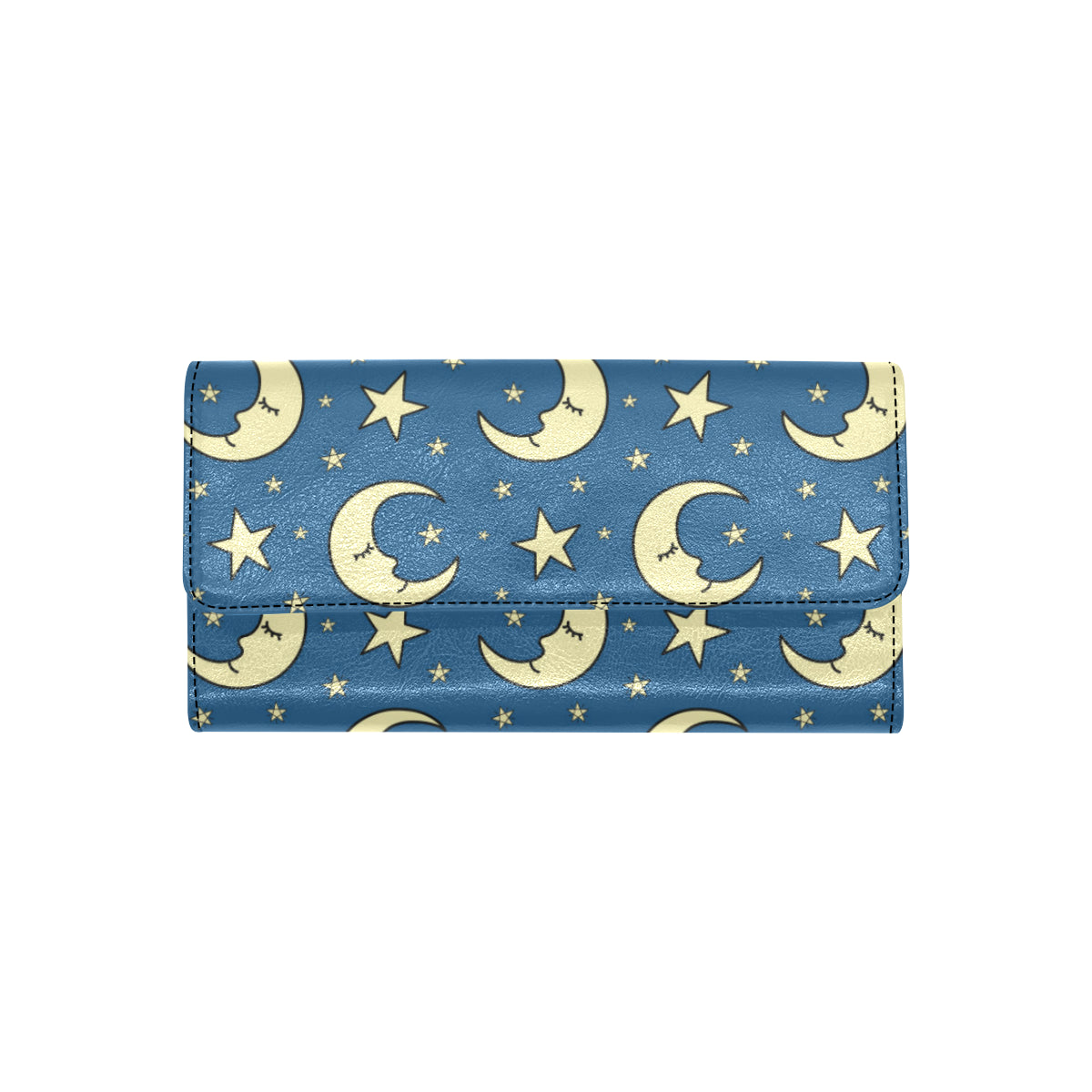 Moon Night Pattern Print Design 03 Women's Trifold Wallet
