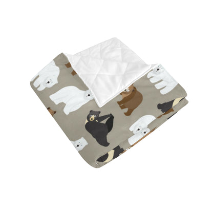 Bear Pattern Print Design BE03 Premium Quilt