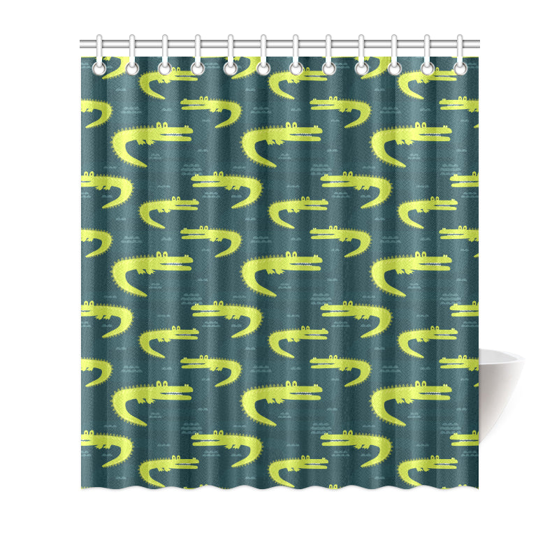 Alligator Pattern Print Design 03 Shower Curtain