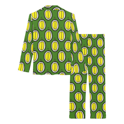 Durian Pattern Print Design DR01 Women's Long Pajama Set